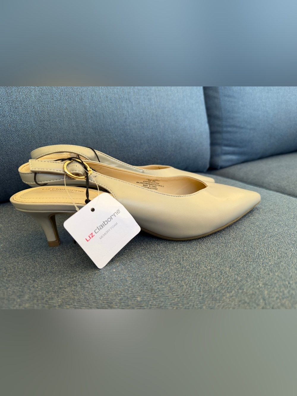 Liz Claiborne memory foam taupe Pointed-Toe  Heels